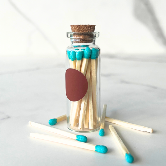 Vivid Matches in a Bottle - Teal Blue